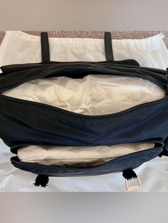 Prada Black Nylon Messenger with Leather Trim - Picture 4 of 4
